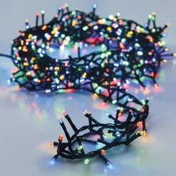 Ghirlanda di luci 7,50 m 350 LED cavo verde NewLuxe Multicolore