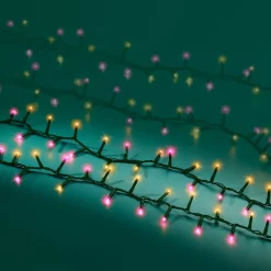 Ghirlanda di luci 11 m 500 LED cavo verde NewLuxe Bicolore Rosa/bianco