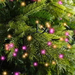 Ghirlanda di luci 11 m 500 LED cavo verde NewLuxe Bicolore Rosa/bianco