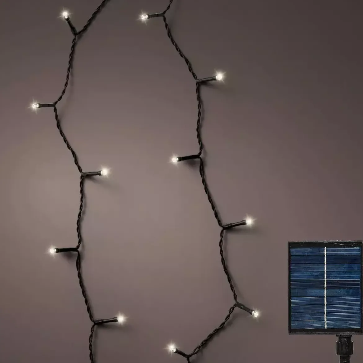 Ghirlanda di luci Solare ricaricabile 18 m Bianco freddo 240 LED