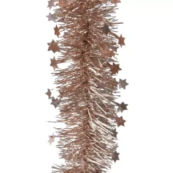 Ghirlanda di Natale (Ø9 cm) Stelle Alpine Rosa scintillate