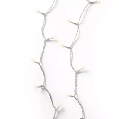 Ghirlanda luminosa a batteria 7,10 m 96 LED cavo trasparente Durawise Bianco caldo