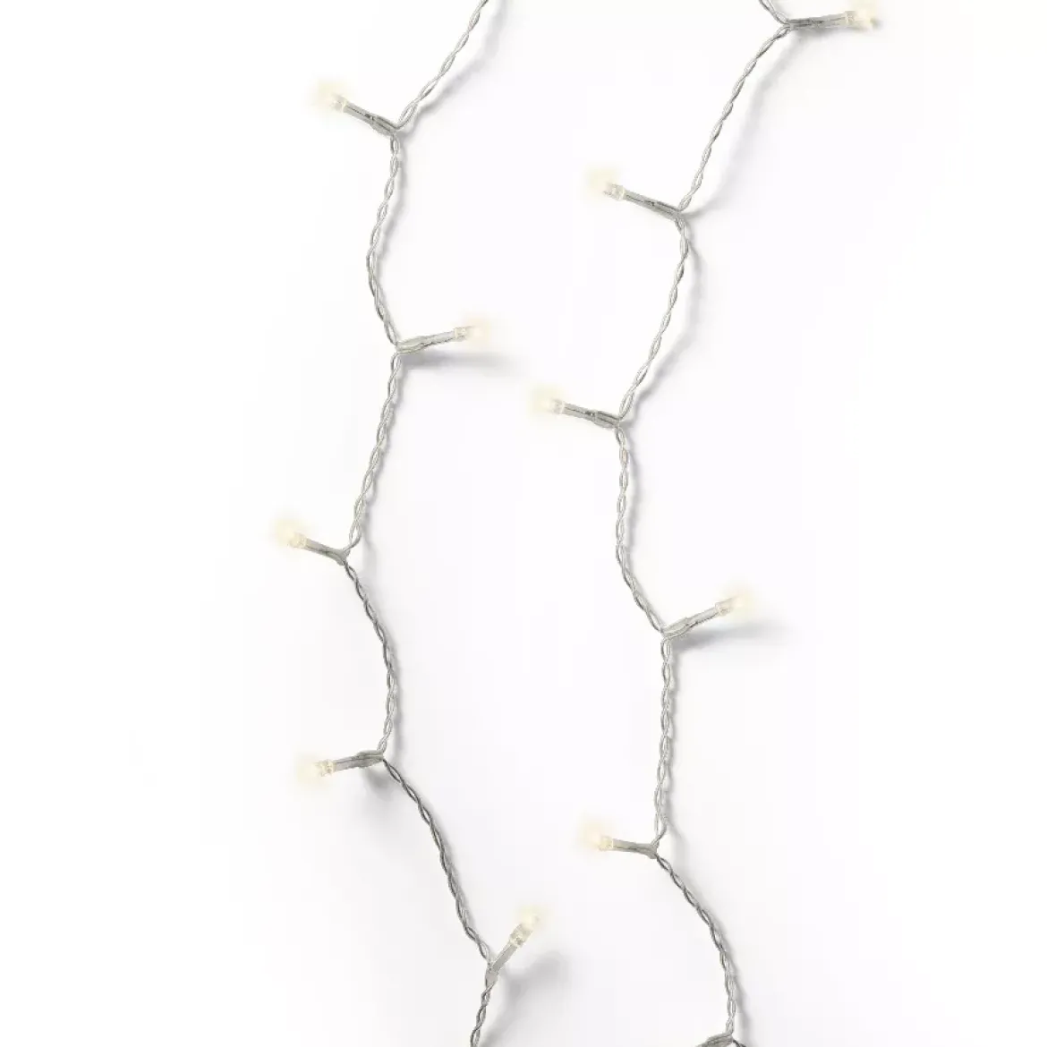 Ghirlanda luminosa a batteria 7,10 m 96 LED cavo trasparente Durawise Bianco caldo