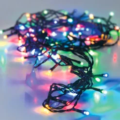 Ghirlanda luminosa a pile 14.5 m 192 LED cavo nero Lusso Multicolore