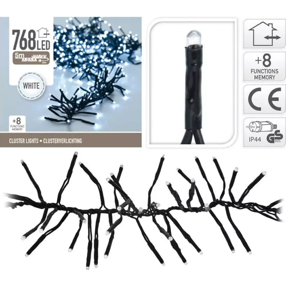 Ghirlanda luminosa Boa 5,60 m Bianco freddo 768 LED CN