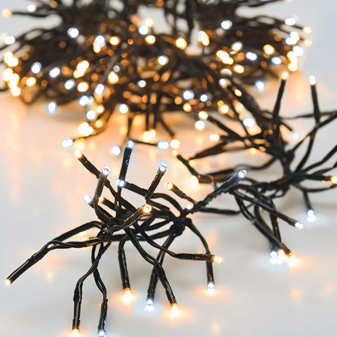Ghirlanda luminosa Boa 21,80 m Bicolore 3000 LED bianco caldo e bianco freddo CV