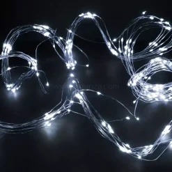 Ghirlanda luminosa 195 cm 40 micro LED a pile Bianco freddo