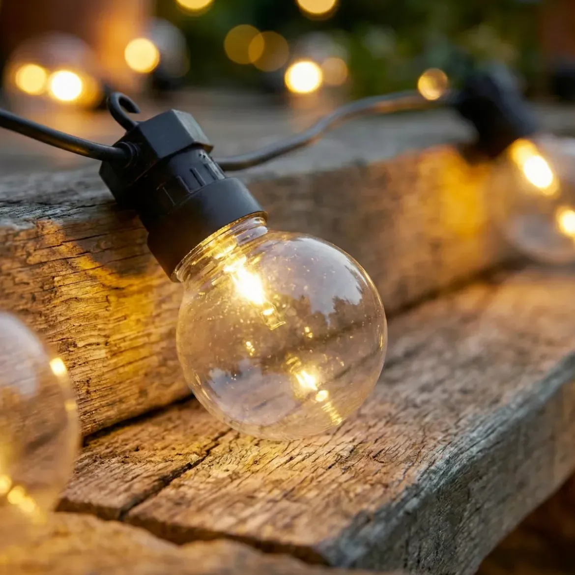 Ghirlanda luminosa collegabile giardino 9,5 m 20 LED Guinguette Garden Bianco caldo