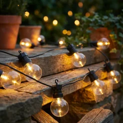 Ghirlanda luminosa collegabile giardino 9,5 m 20 LED Guinguette Garden Bianco caldo