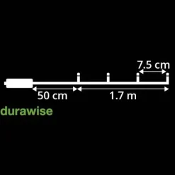 Ghirlanda luminosa Durawise 1,70 m Bianco freddo 24 LED CN