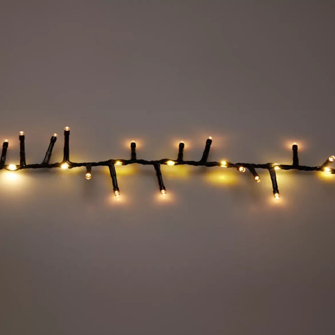 Ghirlanda luminosa 20 m 1410 LED cavo nero effetto cascata Bianco caldo