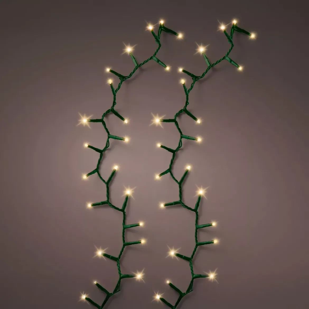 Ghirlanda luminosa 11 m 500 LED cavo verde Luxe Bianco caldo Champagne