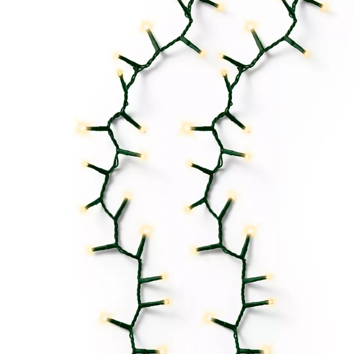 Ghirlanda luminosa 11 m 500 LED cavo verde Luxe Bianco caldo Champagne