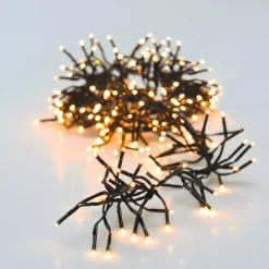 Ghirlanda luminosa 5,50 m 768 LED cavo nero Boa Bianco extra caldo