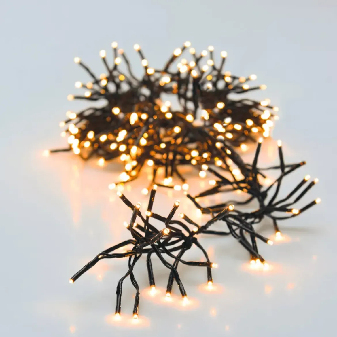 Ghirlanda luminosa 5,50 m 768 LED cavo nero Boa Bianco extra caldo