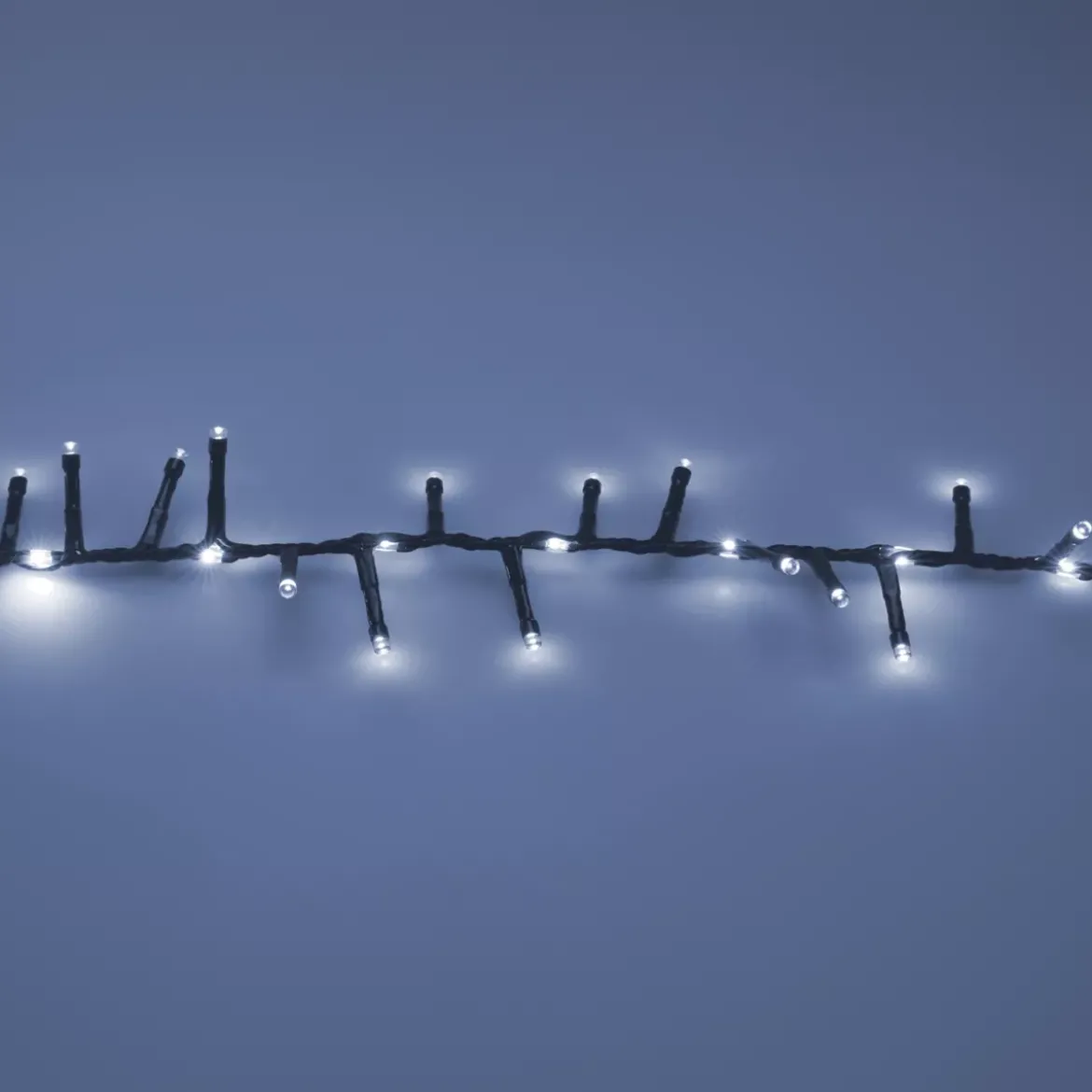 Ghirlanda luminosa 15 m 1060 LED cavo nero effetto cascata Bianco freddo