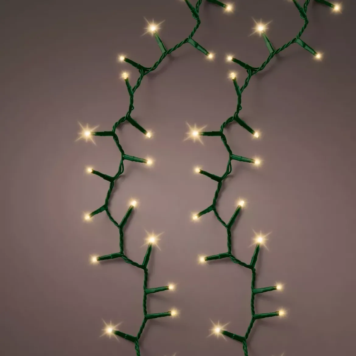 Ghirlanda luminosa 34 m 1500 LED cavo verde Luxe Bianco caldo Champagne
