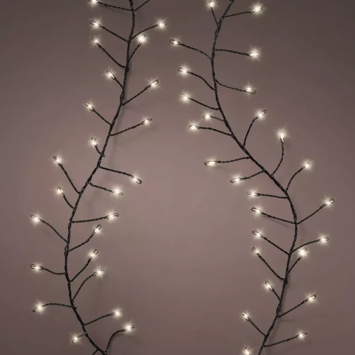Ghirlanda luminosa 18 m 1440 Micro LED cavo nero Luxe Bianco caldo