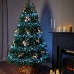 Ghirlanda luminosa 12 m 960 Micro LED cavo argento Luxe Bianco freddo