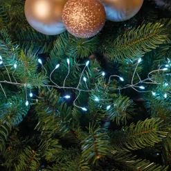 Ghirlanda luminosa 12 m 960 Micro LED cavo argento Luxe Bianco freddo