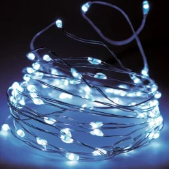 Ghirlanda luminosa 8 m 80 Micro LED Filo d'argento Bianco freddo