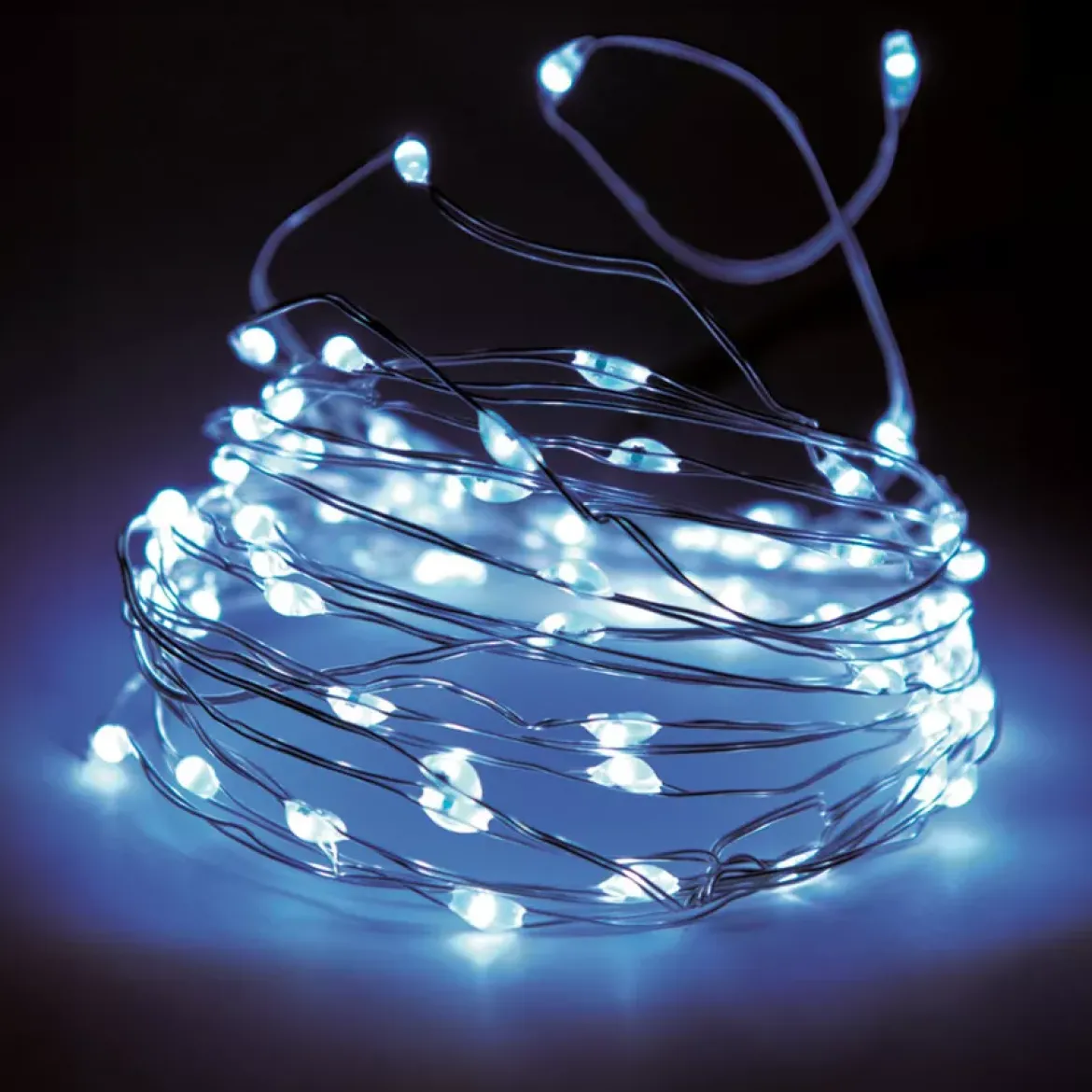 Ghirlanda luminosa 32 m 320 Micro LED Filo d'argento Bianco freddo