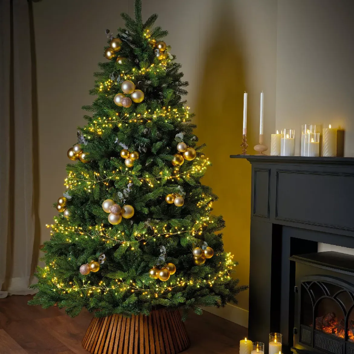 Ghirlanda luminosa 6 m 480 Micro LED cavo oro Luxe bicolore Bianco caldo e freddo