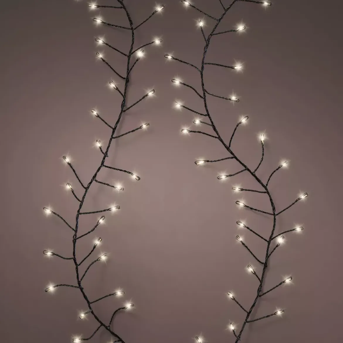 Ghirlanda luminosa 12 m 960 Micro LED cavo nero Luxe Bianco caldo