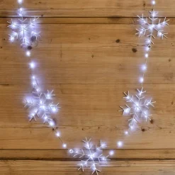 Ghirlanda luminosa 2,25 m 160 micro LED Cristalli di neve Bianco freddo