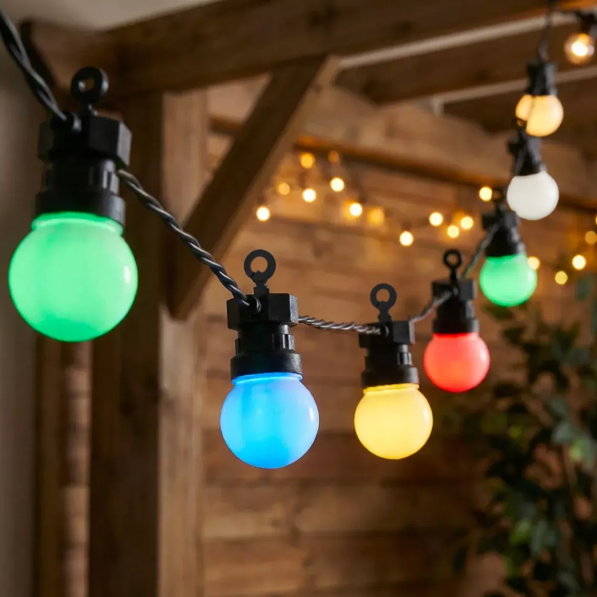 Ghirlanda luminosa solare da giardino 10 LED (4,5 m) Festa estiva Multicolore