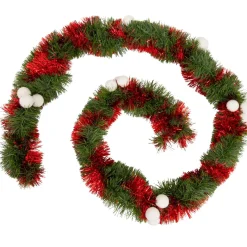 Ghirlanda per albero di Natale (270 cm) Festività  Rosso e Verde