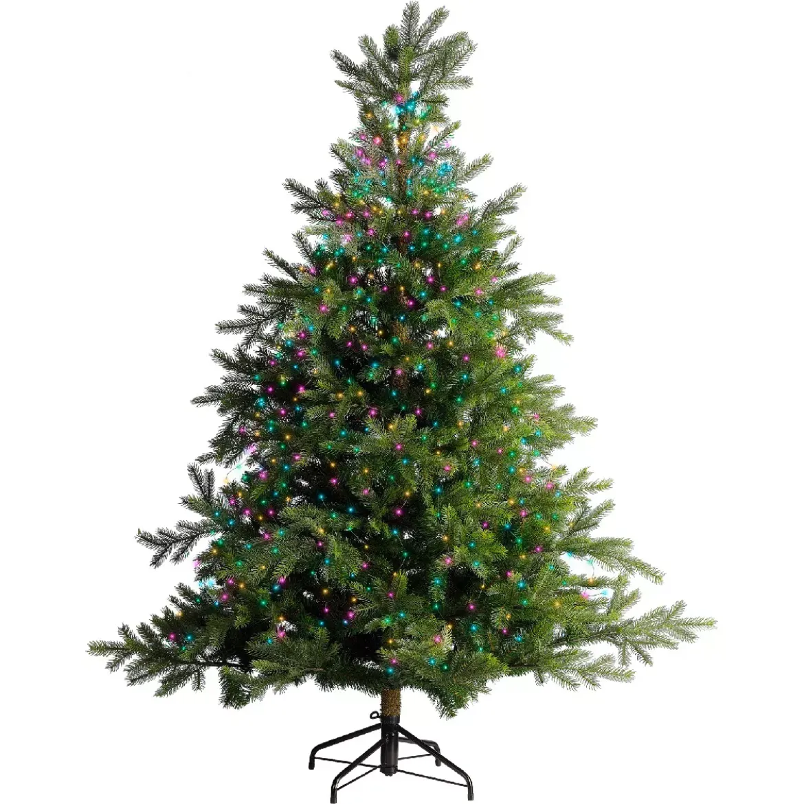 Ghirlanda tenda per albero 1,80 m 408 Micro LED cavo verde Multicolore pastello