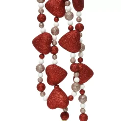 Ghirlande perle Coeurs 2 m rosso
