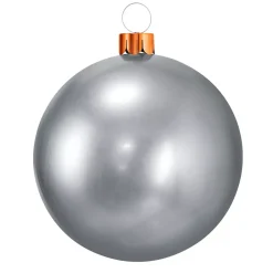 Grande pallina di Natale gonfiabile D65 cm Argento
