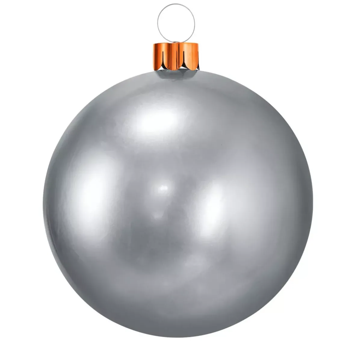 Grande pallina di Natale gonfiabile D65 cm Argento