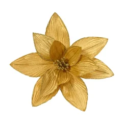 Grande Stella di Natale di Natale su pinza (D30 cm) Velluto Oro