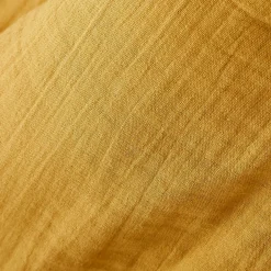 Grembiule con tasche garza di cotone Gaïa Giallo zafferano