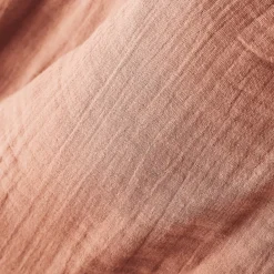 Grembiule con tasche garza di cotone Gaïa Rosa pesca