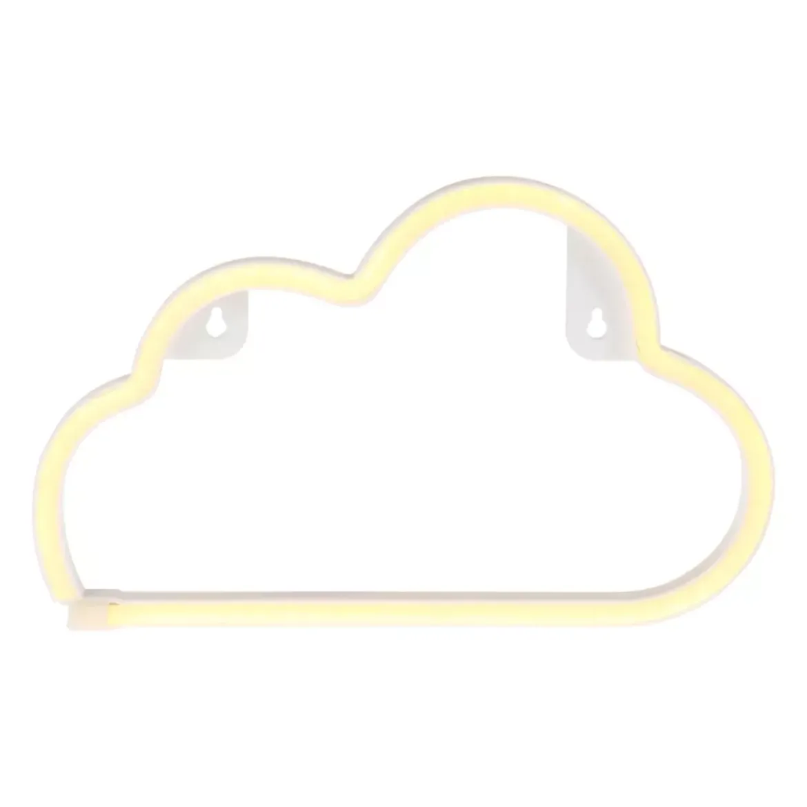 Insegna neon a pile (H18.7 cm) Nuvola Bianco