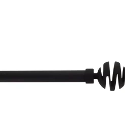 Kit asta per tenda estensibile (L120 - L210 cm / D19 mm) Villalouise Nero opaco