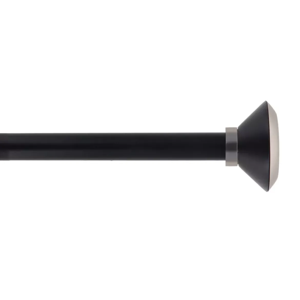 Kit asta tenda estensibile (L120 - L210 cm / D19 mm) Coni Argento e Nero