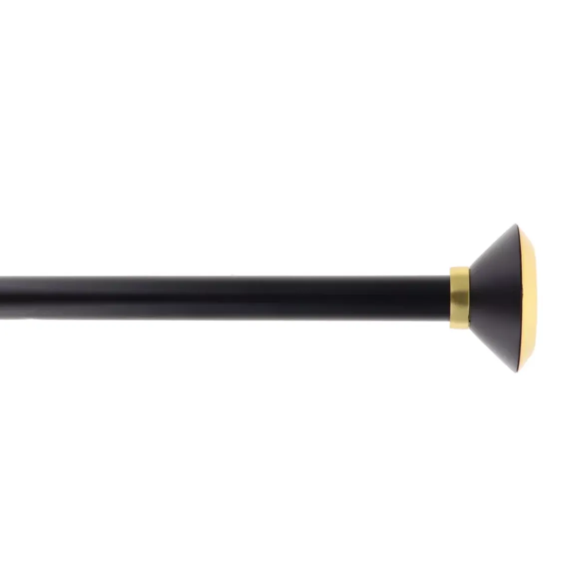 Kit asta tenda estensibile (L120 - L210 cm / D19 mm) Coni Oro e Nero