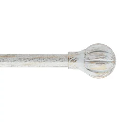 Kit asta tenda estensibile (L140 - L260 cm / D19 mm) Touch of Zen Bianco e Oro