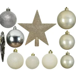 Kit di decorazioni di Natale Novae multi Argento / Bianco Perla