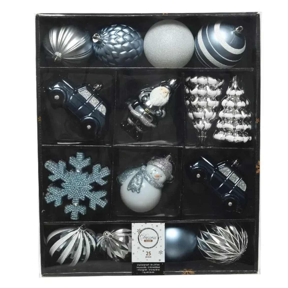 Kit di decorazioni di Natale Tradition Celeste/Bianco/ Blu notte