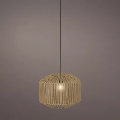 Lampada a sospensione da giardino con 15 LED (D40 cm) Naxos Naturale