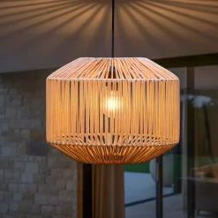 Lampada a sospensione da giardino con 15 LED (D40 cm) Naxos Naturale