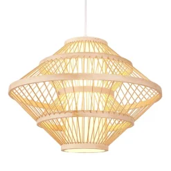 Lampada a sospensione design in bambù (D50 cm) Marbella Naturale
