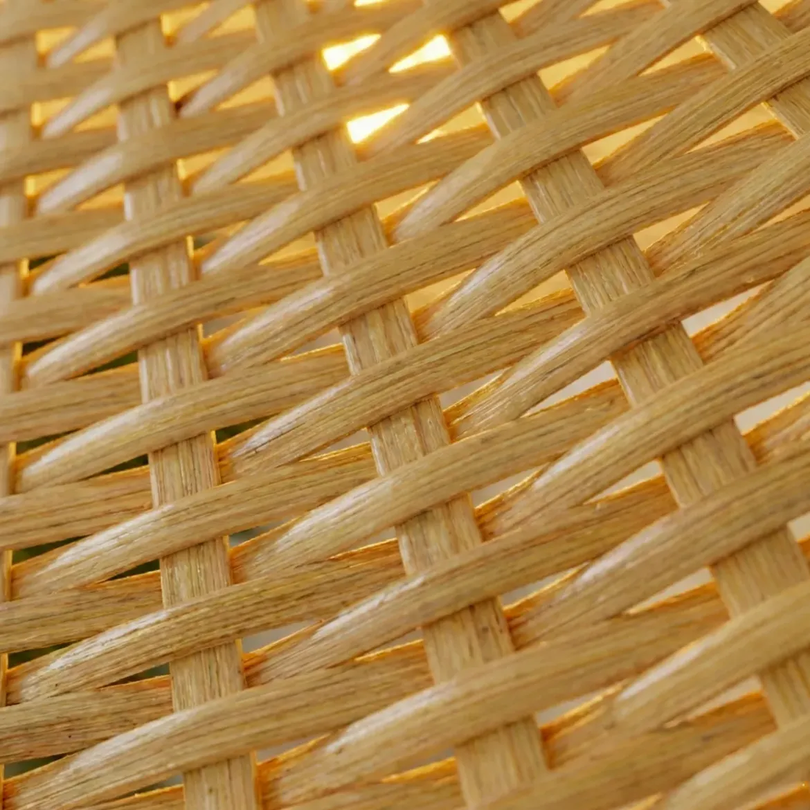 Lampada a sospensione in bambù inrecciato (D60 cm) Calvià Naturale