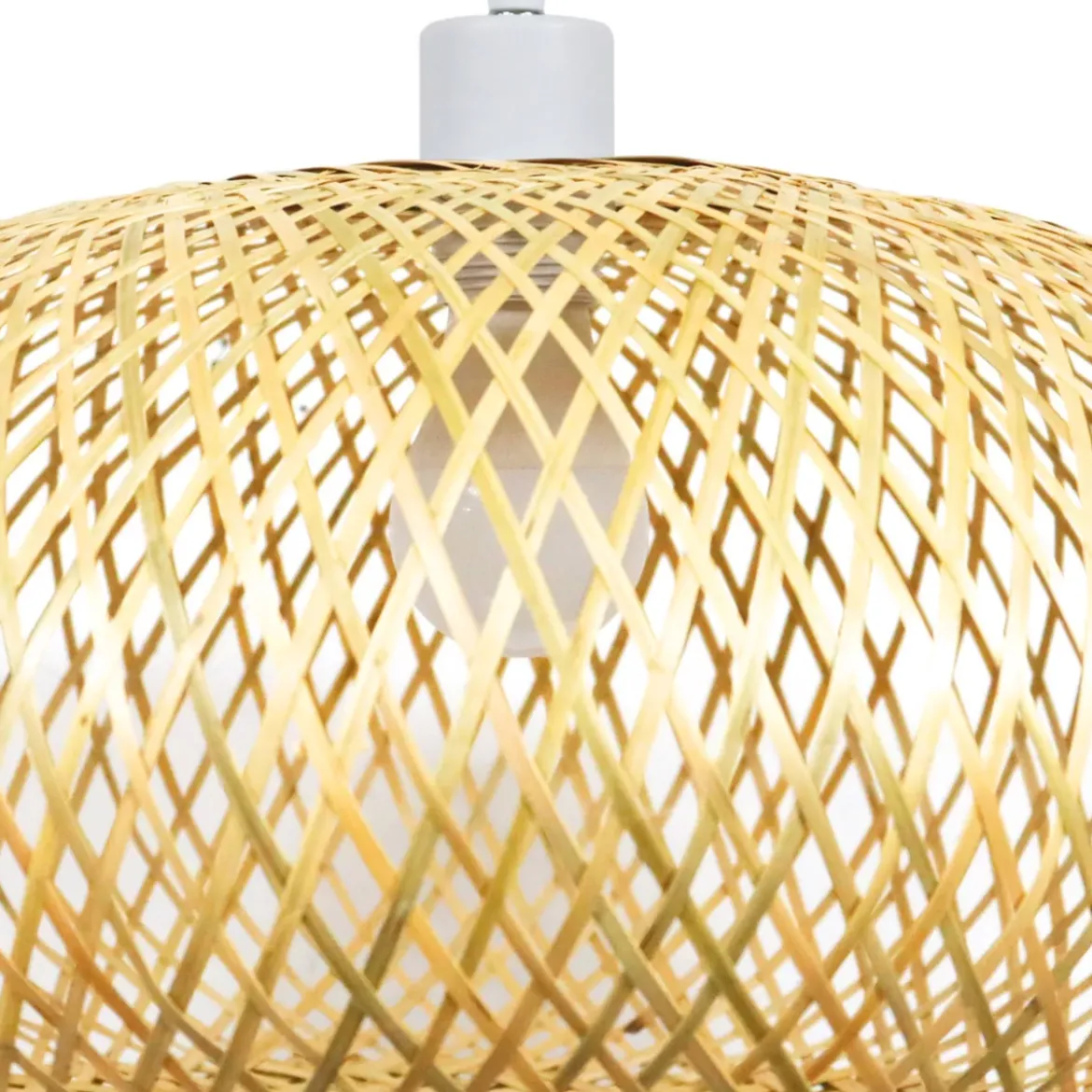 Lampada a sospensione in bambù (D46 cm) Rotana naturale